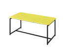 GT 3 Piece Yellow Carbon Fiber Wrap Coffee Table and End Table Set - Supfirm