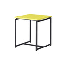 GT 3 Piece Yellow Carbon Fiber Wrap Coffee Table and End Table Set - Supfirm