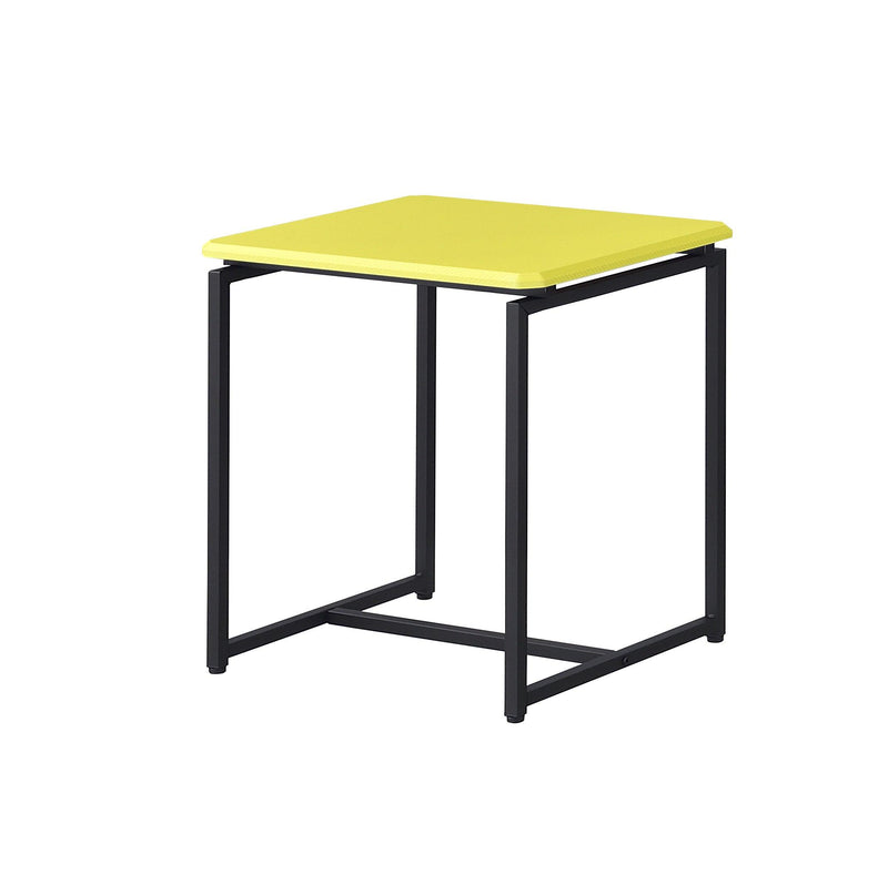 GT 3 Piece Yellow Carbon Fiber Wrap Coffee Table and End Table Set - Supfirm