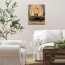 Supfirm "Harvest Moon" By Artisan Bonnie Mohr, Printed on Wooden Picket Fence Wall Art - Supfirm