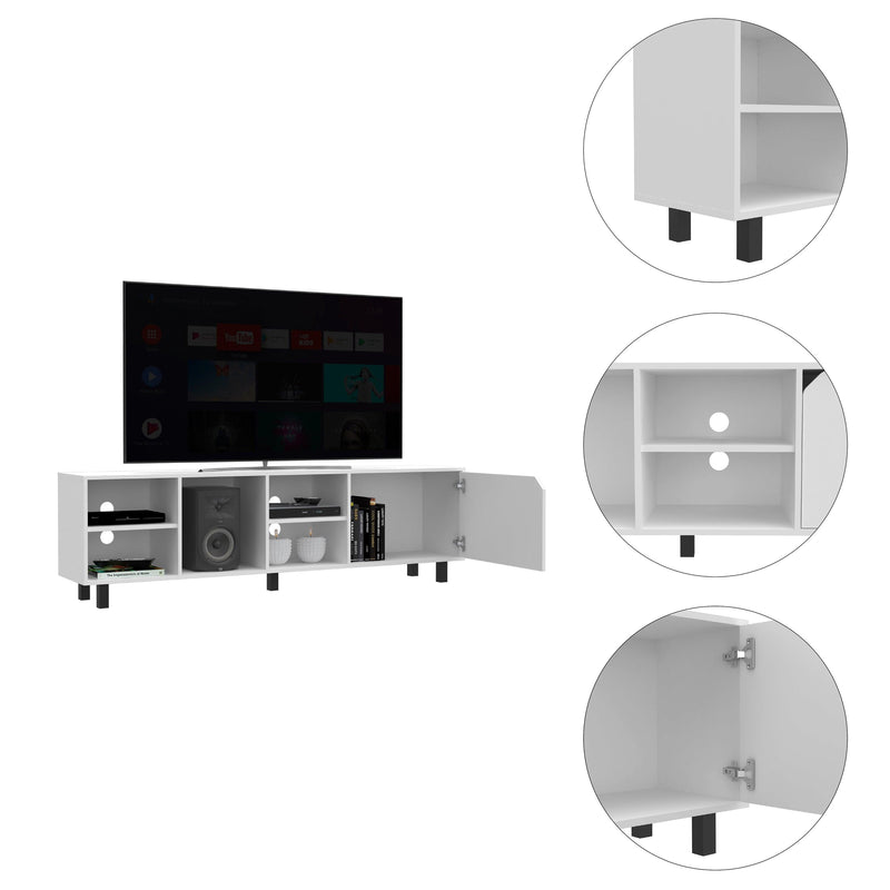 Harwich 5-Shelf TV Stand White - Supfirm