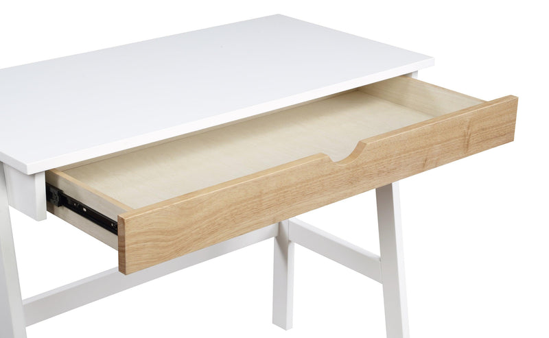 Hilton Desk In White/Natural - Supfirm