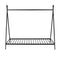 House Bed Tent Bed Frame Twin Size Metal Floor Play House Bed with Slat for Kids Girls Boys , No Box Spring Needed Black - Supfirm