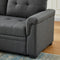 Hunter Dark Gray Linen Reversible Sleeper Sectional Sofa with Storage Chaise - Supfirm