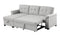 Hunter Light Gray Linen Reversible Sleeper Sectional Sofa with Storage Chaise - Supfirm