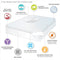 Hypoallergenic 3" Cooling Gel Memory Foam Mattress Topper with Removable Cooling Cover - Supfirm