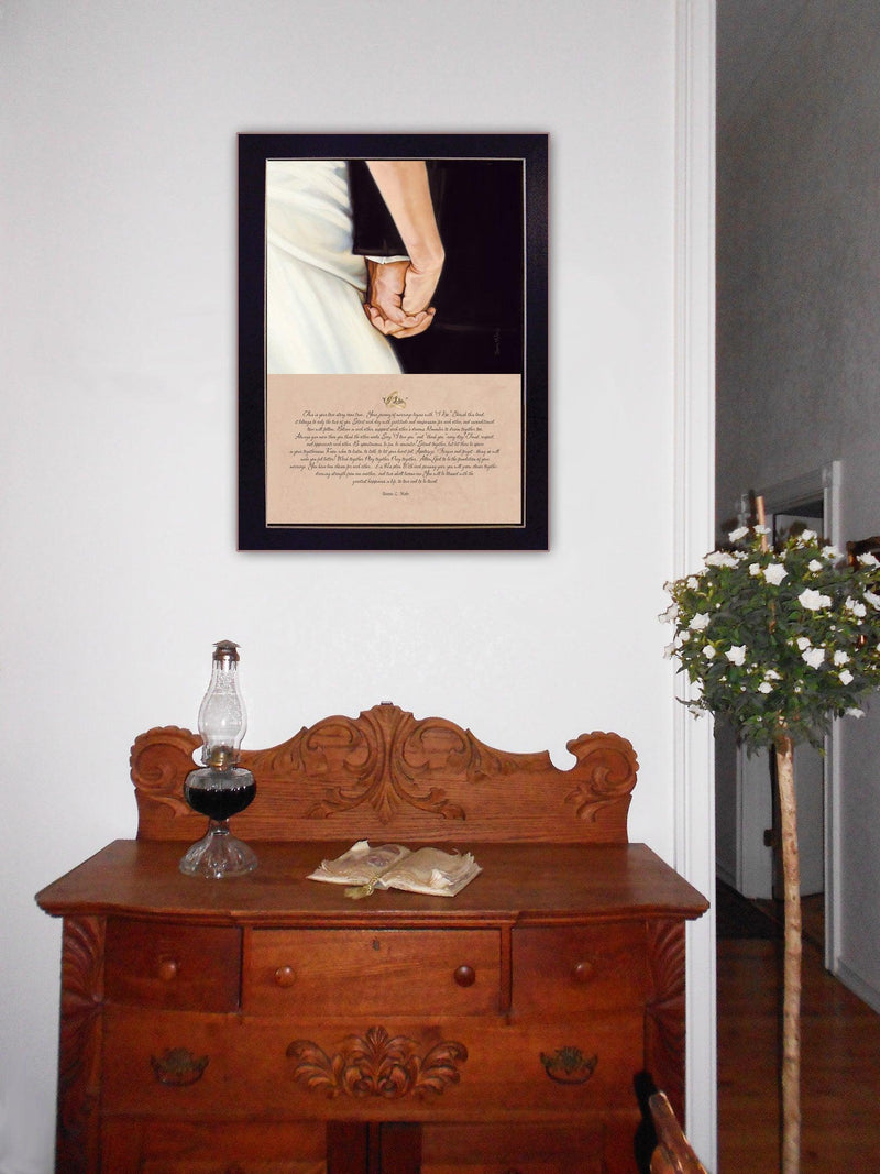 Supfirm "I Do" By Bonnie Mohr, Printed Wall Art, Ready To Hang Framed Poster, Black Frame - Supfirm