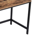 Industrial 47 Inch Wood and Metal Desk with 2 Shelves, Black and Brown - Supfirm