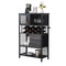 Supfirm Industrial Bar Cabinet with Wine Rack for Liquor and Glasses, Wood and Metal Cabinet for Home Kitchen Storage Cabinet - Supfirm