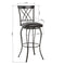 Industrial Counter Height Bar Stools Set of 2, Swivel Barstools with Metal Back for Kitchen Island, 29 Inch Height Round Seat - Supfirm