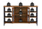 Supfirm Industrial Wine Bar Cabinet, Liquor Storage Credenza, Sideboard with Wine Racks & Stemware Holder (Hazelnut Brown, 55.12''w x 13.78''d x 30.31' ' h) - Supfirm