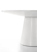 Jasper White 3 Piece Round Dining Table Set with Gray Barrel Chairs - Supfirm