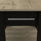 Kitchen Island 23 Inches Dozza with Single Drawer and Two-Tier Shelves, Black Wengue / Light Oak Finish - Supfirm