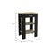 Kitchen Island 23 Inches Dozza with Single Drawer and Two-Tier Shelves, Black Wengue / Light Oak Finish - Supfirm