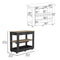 Kitchen Island 46 Inches Dozza, Two Drawers, Black Wengue / Light Oak Finish - Supfirm