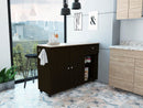 Kitchen Island Cart Indiana, Kitchen, Black - Supfirm