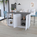 Kitchen Island Padua, Kitchen, White / Onyx - Supfirm