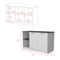 Kitchen Island Padua, Kitchen, White / Onyx - Supfirm