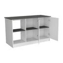 Kitchen Island Padua, Kitchen, White / Onyx - Supfirm