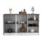 Kitchen Island Teramo, Kitchen, White / Dark Brown - Supfirm