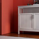 Kitchen storage sideboard and buffet server cabinet-White - Supfirm