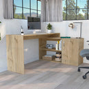 L-Shaped Desk Desti, Office, Light Oak - Supfirm