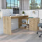 L-Shaped Desk Desti, Office, Light Oak - Supfirm