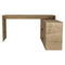 L-Shaped Desk Desti, Office, Light Oak - Supfirm