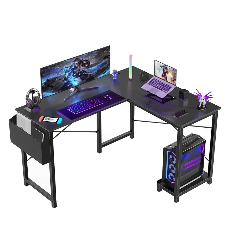 L Shaped Gaming Desk,Black - Supfirm