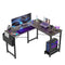 L Shaped Gaming Desk,Gray - Supfirm