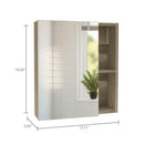 Supfirm Labelle Medicine Cabinet With Mirror, Five Internal Shelves, Single Door -Pine - Supfirm