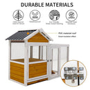 Large outdoor chicken coop Wooden chicken coop, duck coop with nest box, bird cage, rabbit cage - waterproof PVC board ( yellow brown gradient 80 ") - Supfirm