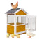 Large outdoor chicken coop Wooden chicken coop, duck coop with nest box, bird cage, rabbit cage - waterproof PVC board ( yellow brown gradient 80 ") - Supfirm