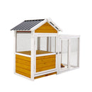 Large outdoor chicken coop Wooden chicken coop, duck coop with nest box, bird cage, rabbit cage - waterproof PVC board ( yellow brown gradient 80 ") - Supfirm