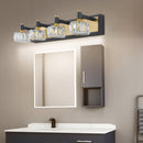 LED 4-Light Modern Crystal Bathroom Vanity Light Over Mirror Bath Wall Lighting Fixtures - Supfirm