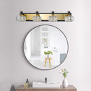 LED 4-Light Modern Crystal Bathroom Vanity Light Over Mirror Bath Wall Lighting Fixtures - Supfirm