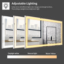 Supfirm LED Bathroom Vanity Mirror Wall Mounted Adjustable White/Warm/Natural Lights Anti-Fog Touch Switch with Memory Modern Smart Large Bathroom Mirrors - Supfirm