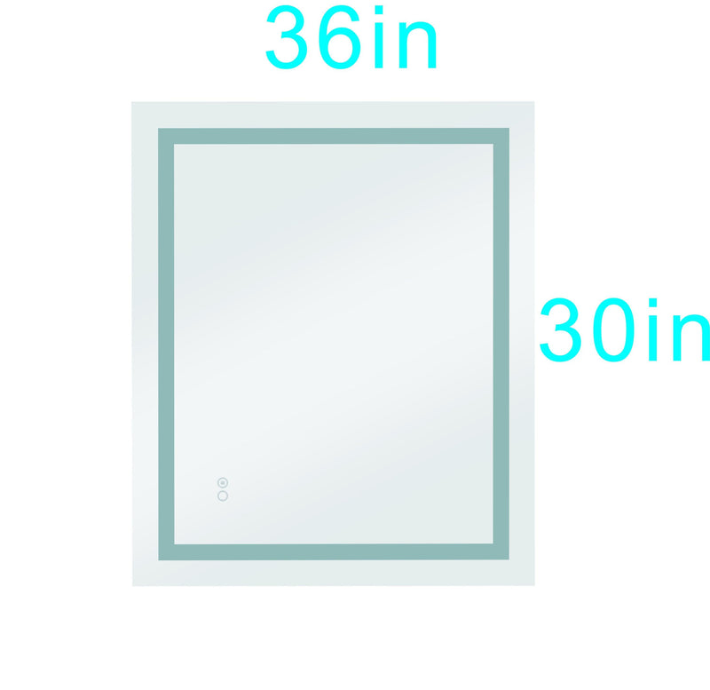 Led Mirror for Bathroom with Lights,Dimmable,Anti-Fog,Lighted Bathroom Mirror with Smart Touch Button,Memory Function(Horizontal/Vertical) - Supfirm