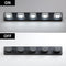 LED Modern Black Vanity Lights, 5-Lights Acrylic Matte Black Bathroom Vanity Lights Over Mirror - Supfirm