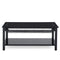 Lift and Lift Coffee Table with Hidden Dividers and Storage Shelves, Lift and Lift Tempered Glass Top Dining Table for Living Room Reception Room, Black - Supfirm