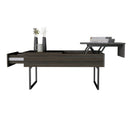 Lift Top Coffee Table 2 Dazza, One Drawer, Carbon Espresso / Onyx Finish - Supfirm