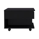 Lift Top Coffee Table Mercuri, Casters, Black Wengue Finish - Supfirm