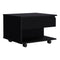 Lift Top Coffee Table Mercuri, Casters, Black Wengue Finish - Supfirm