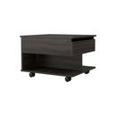 Lift Top Coffee Table Mercuri, Casters, Carbon Espresso Finish - Supfirm