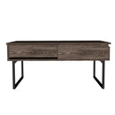 Lift Top Coffee Table With Drawer Vezu, Dark Walnut Finish - Supfirm