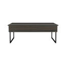 Lift Top Coffee Table Wuzz, Two Legs, Two Shelves, Carbon Espresso / Black Wengue Finish - Supfirm