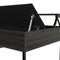 Lift Top Coffee Table Wuzz, Two Legs, Two Shelves, Carbon Espresso / Black Wengue Finish - Supfirm