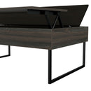 Lift Top Coffee Table Wuzz, Two Legs, Two Shelves, Carbon Espresso / Black Wengue Finish - Supfirm