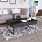 Lift Top Coffee Table Wuzz, Two Legs, Two Shelves, Carbon Espresso / Black Wengue Finish - Supfirm