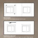 Supfirm Lighted Medicine Cabinet 30 x30 Inch, Recessed or Surface led Medicine Cabinet,Defog,Stepless Dimming,3000K-6400K, Outlets & USBs,Double Sided Mirror - Supfirm